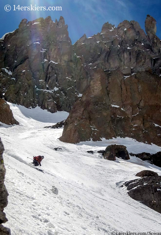 Frank Konsella skiing Potosi in the San Juans.  