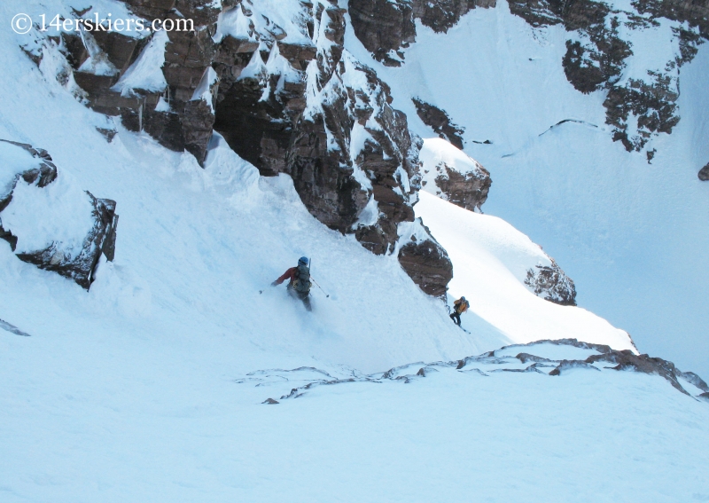 Joe Brannan catching powder on North Maroon.  