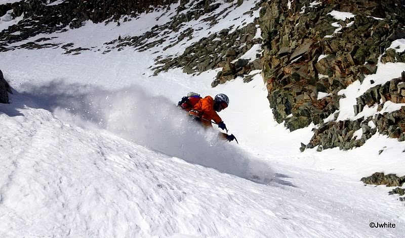 Lou Dawson skiing Mount Sopris