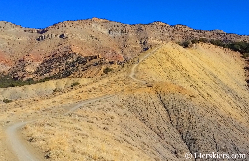 Natalie Moran mountain biking the 18 Road Zone near Fruita.