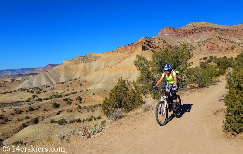 Natalie Moran mountain biking the 18 Road Zone near Fruita.