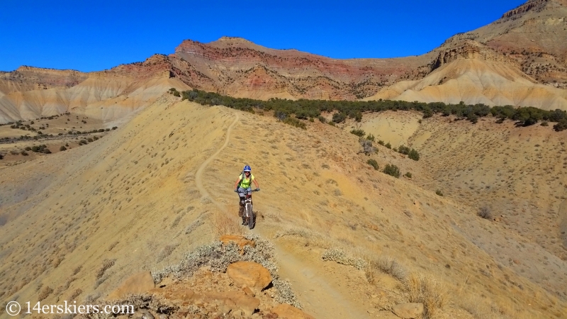 Natalie Moran mountain biking the 18 Road Zone near Fruita.