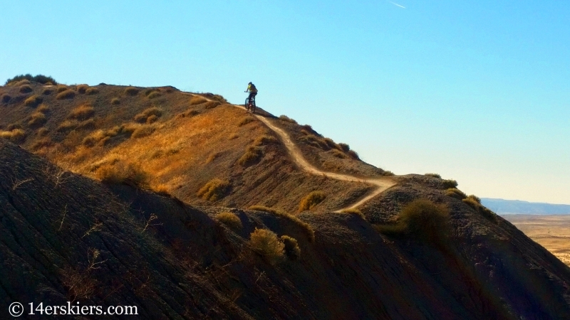 Natalie Moran mountain biking the 18 Road Zone near Fruita.