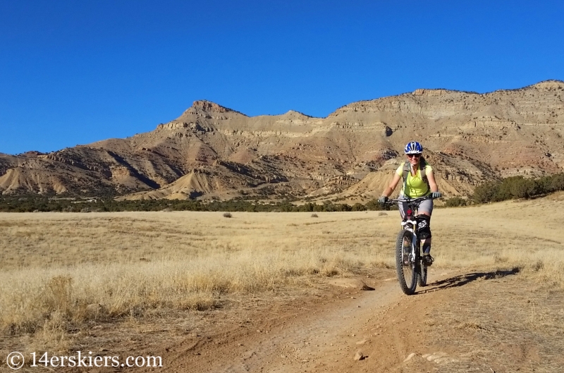 Natalie Moran mountain biking the 18 Road Zone near Fruita.