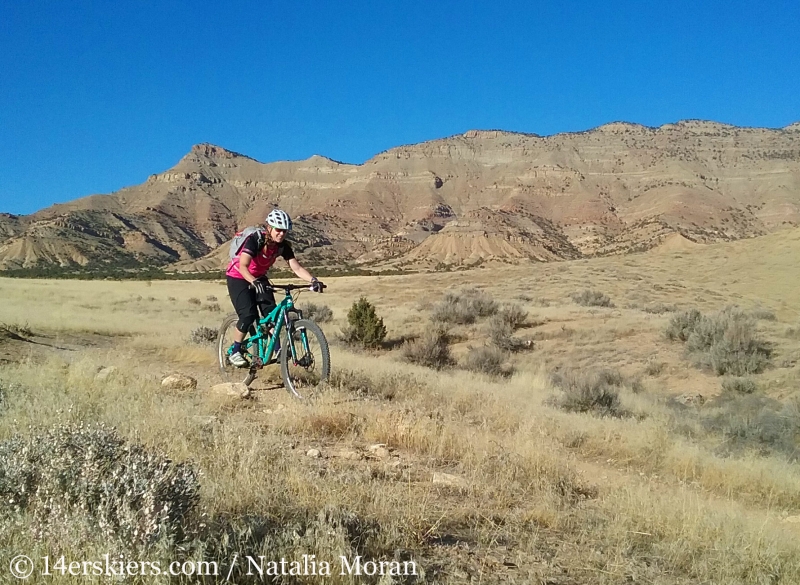 Brittany Walker Konsella mountain biking the 18 Road zone near Fruita.