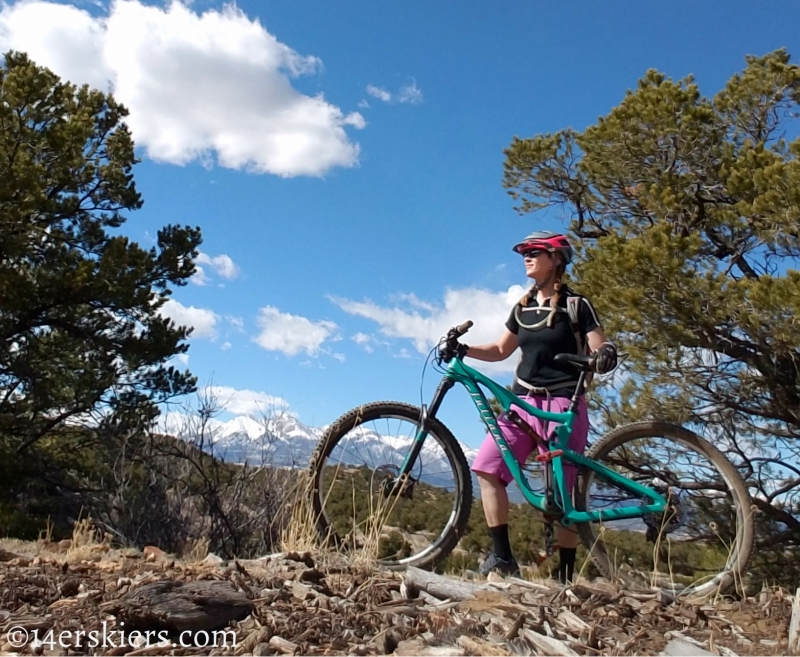 Mountain biking in Salida during ACL recovery.