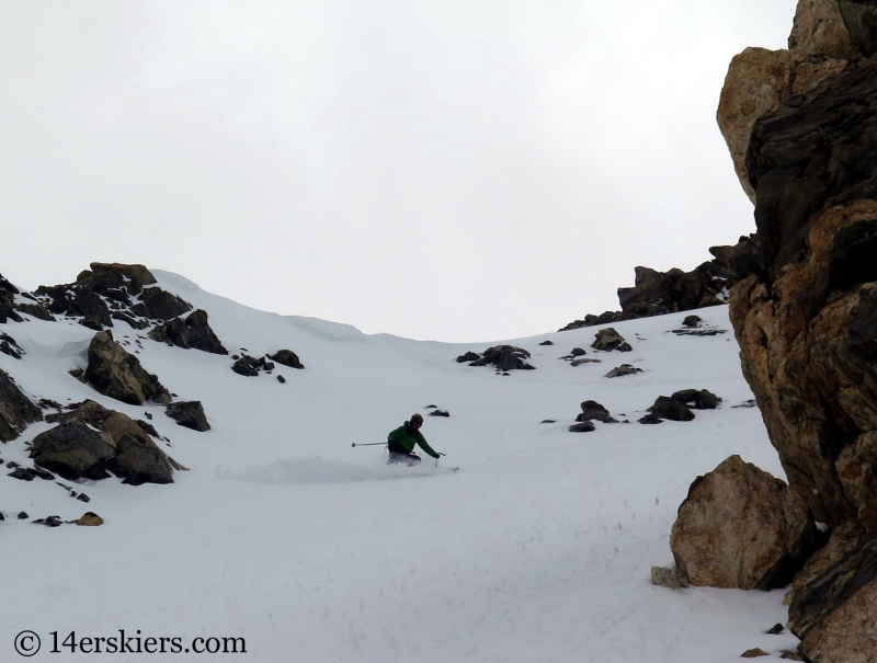 Scott Edlin backcountry skiing Argentine Peak.