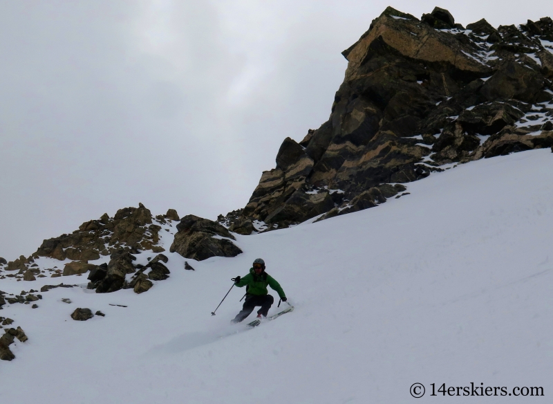Scott Edlin backcountry skiing Argentine Peak.