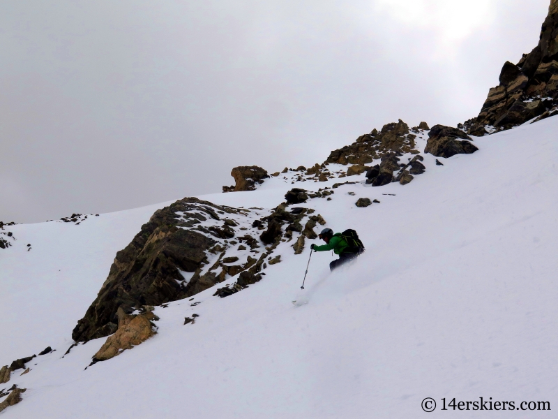 Scott Edlin backcountry skiing Argentine Peak.