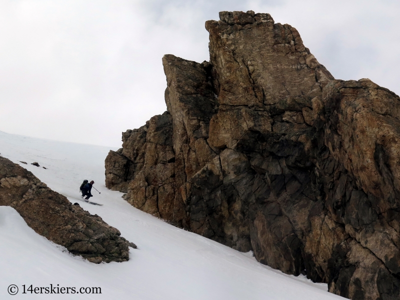 Scott Edlin backcountry skiing Argentine Peak.