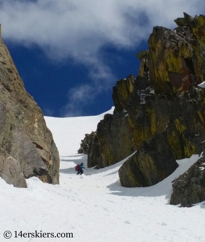 Larry Fontaine backcountry skiing Big Agnes Mountain.