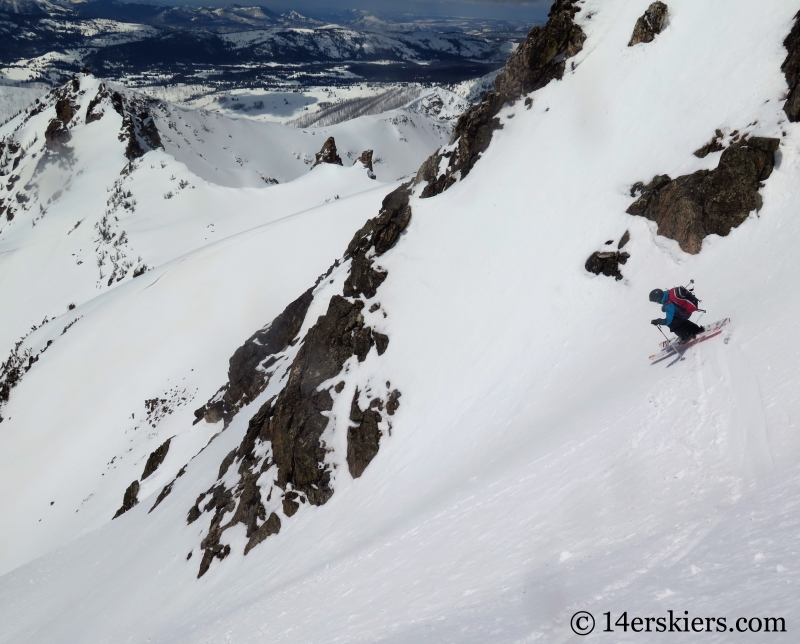 Larry Fontaine backcountry skiing Big Agnes Mountain. 