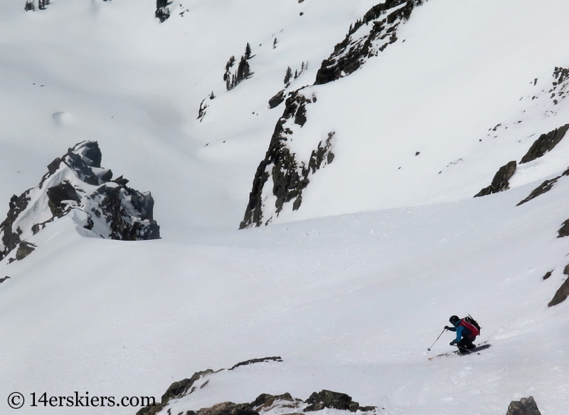 Larry Fontaine backcountry skiing Big Agnes Mountain.