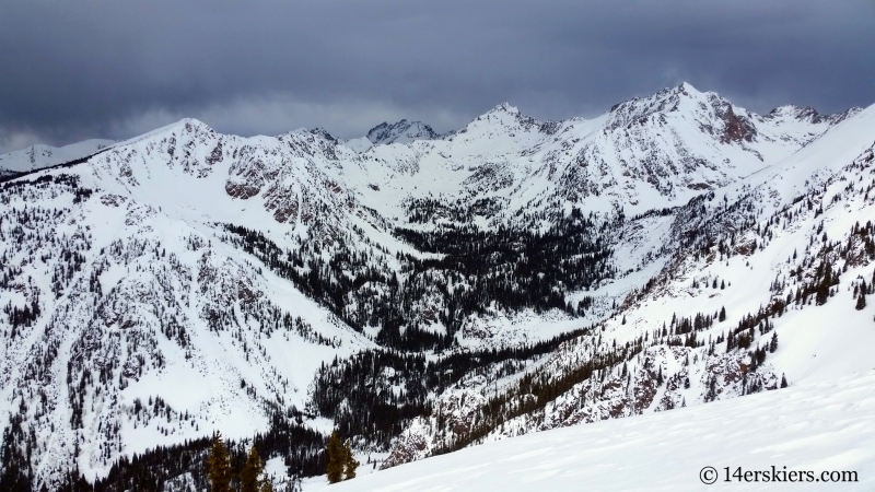 Outpost Peak, West Parter Peak, East Partner Peak, in the Gore Range.