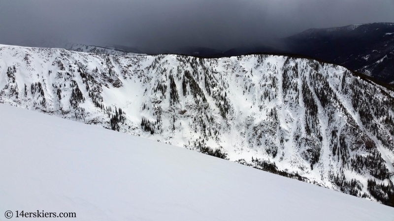 Backcountry skiing in the Gore Range. 