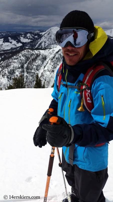 Larry Fontaine backcountry skiing in the Gore Range. 