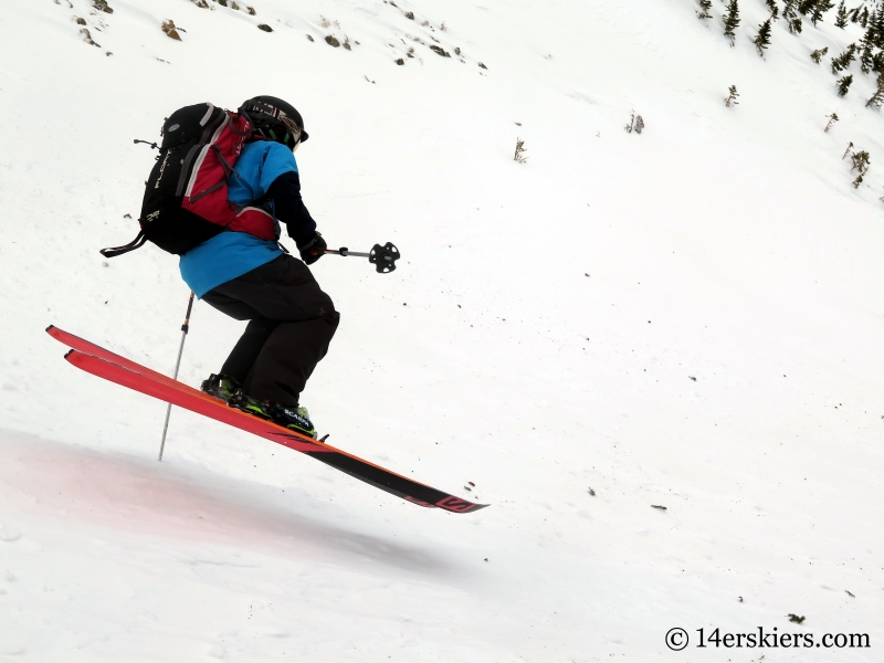 Larry Fontaine backcountry skiing in Crested Butte, Axtell Pencil Couloir