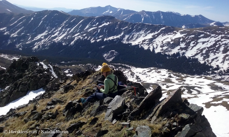 Brittany Konsella on the summit of Emma Burr.