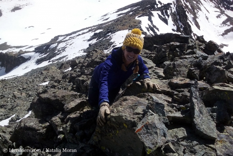 Climbing Emma Burr Mountain.