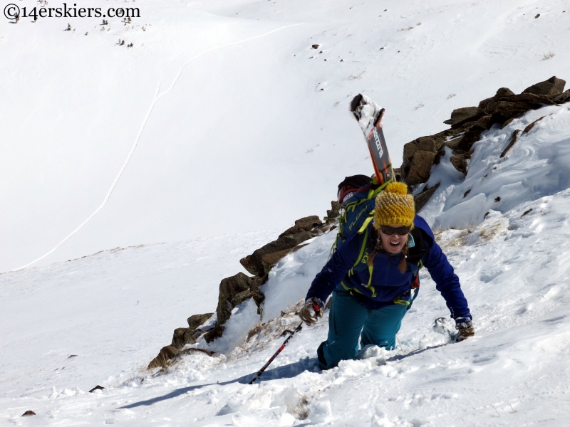 Snow climbing in the Sangre de cristo range