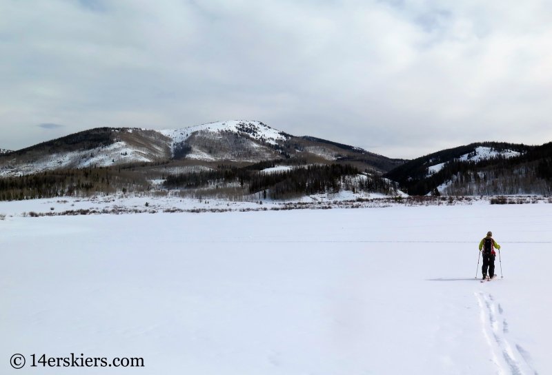 Backcountry skiing Farwell Mountain, North Routt near Steamboat Springs, CO.