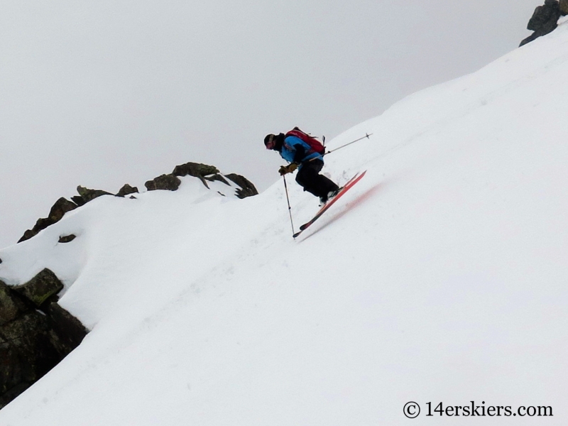 Larry Fontaine backcountry skiing Farwell Mountain, North Routt, near Steamboat Springs, CO.