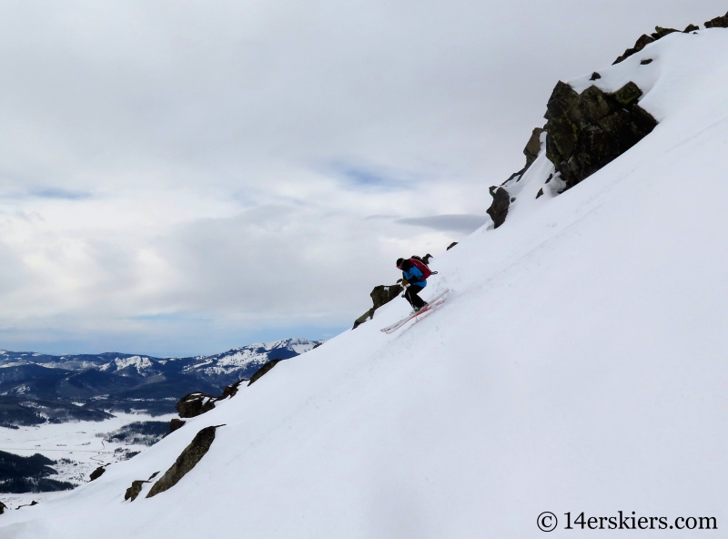 Larry Fontaine backcountry skiing Farwell Mountain, North Routt, near Steamboat Springs, CO