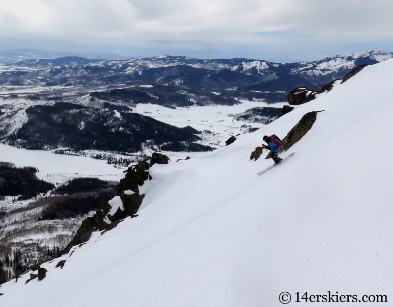 Larry Fontaine backcountry skiing Farwell Mountain, North Routt, near Steamboat Springs, CO