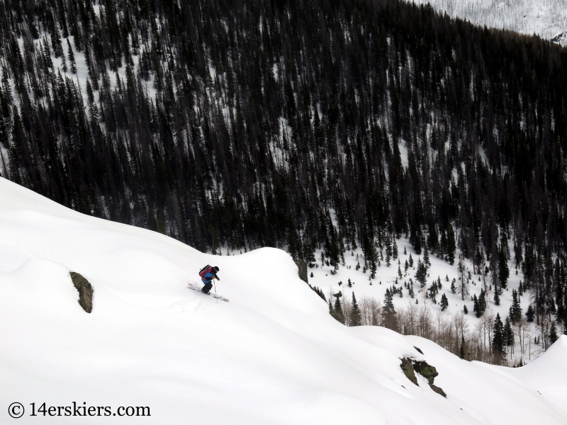 Larry Fontaine backcountry skiing Farwell Mountain, North Routt, near Steamboat Springs, CO