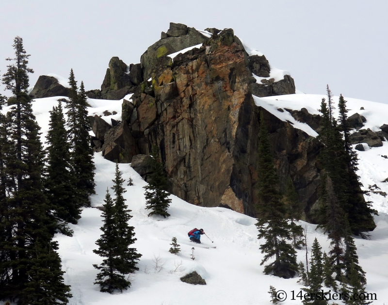 Larry Fontaine backcountry skiing Farwell Mountain, North Routt, near Steamboat Springs, CO