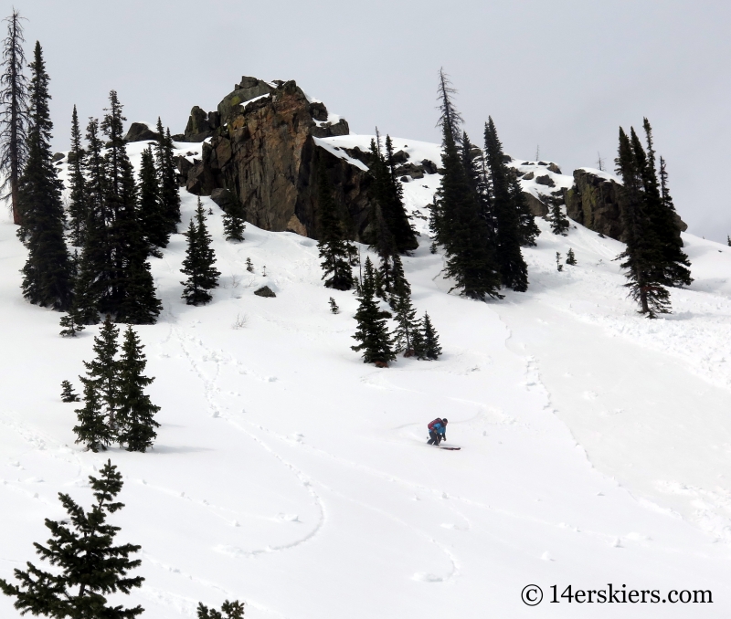 Larry Fontaine backcountry skiing Farwell Mountain, North Routt, near Steamboat Springs, CO