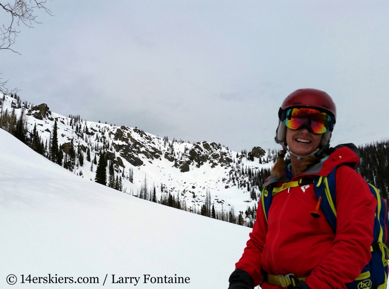 Brittany Konsellabackcountry skiing Farwell Mountain, North Routt, near Steamboat Springs, CO 