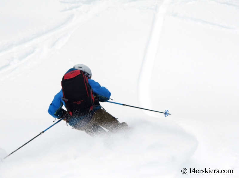 Frank Konsella backcountry skiing Hahs Peak in North Routt, near Steamboat Springs, CO.