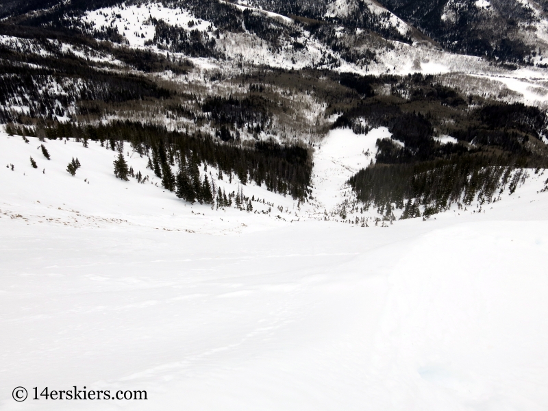 East chute on Hahns Peak.