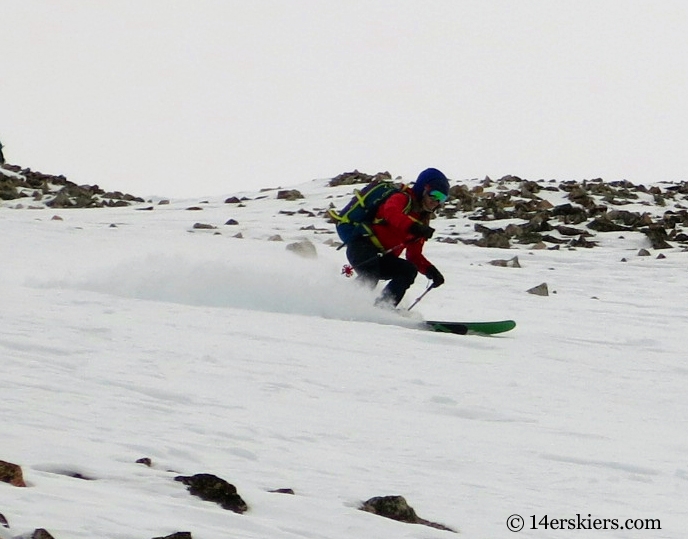 Brittany Konsella backcountry skiing Hahs Peak in North Routt, near Steamboat Springs, CO.