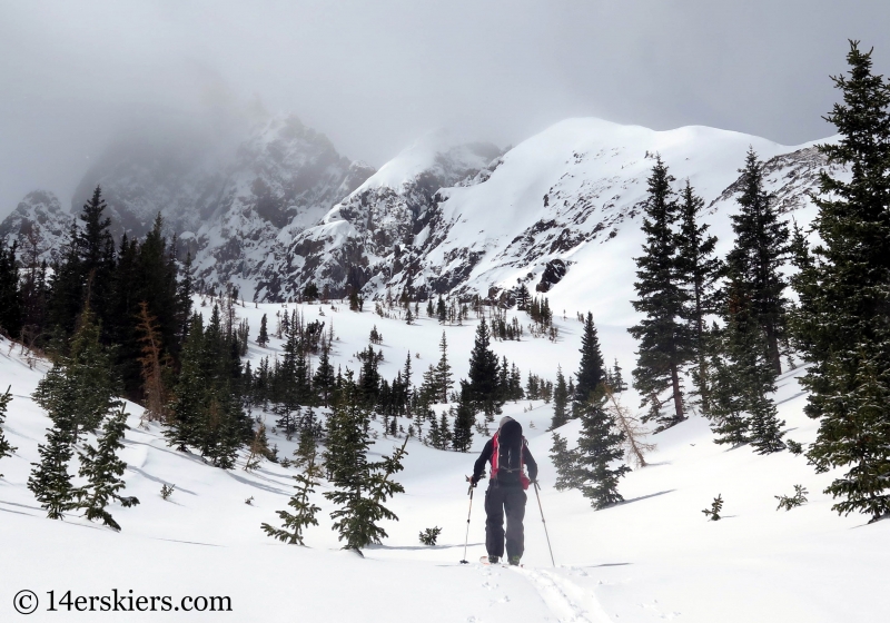 Larry Fontaine backcountry skiing at Nokhu Crags near Cameron Pass