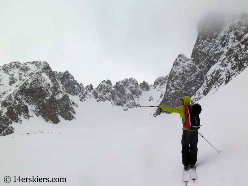 Larry Fontaine backcountry skiing at Nokhu Crags near Cameron Pass