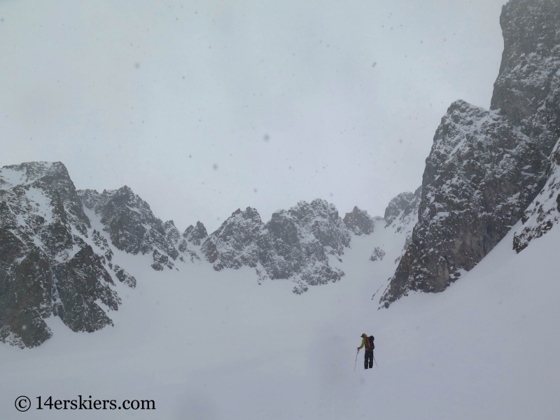 Larry Fontaine backcountry skiing at Nokhu Crags near Cameron Pass