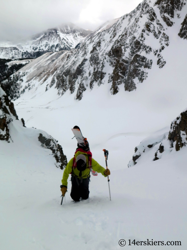 Larry Fontaine backcountry skiing at Nokhu Crags near Cameron Pass