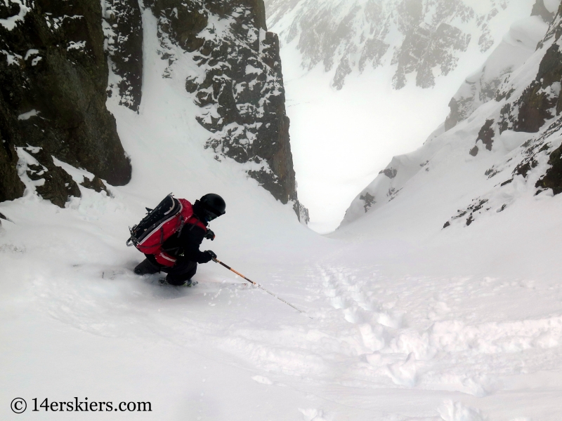 Larry Fontaine backcountry skiing at Nokhu Crags near Cameron Pass