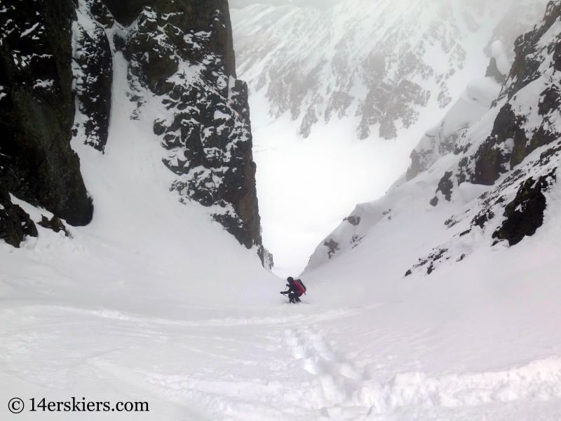 Larry Fontaine backcountry skiing at Nokhu Crags near Cameron Pass