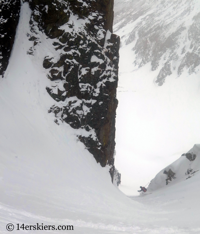 Larry Fontaine backcountry skiing at Nokhu Crags near Cameron Pass