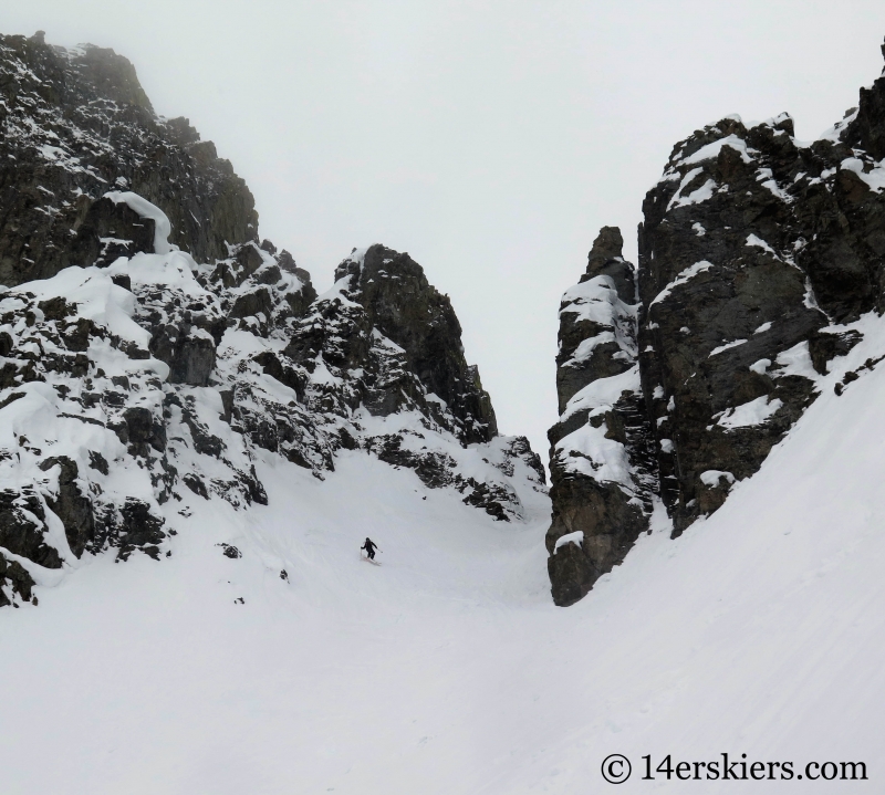 Larry Fontaine backcountry skiing at Nokhu Crags near Cameron Pass