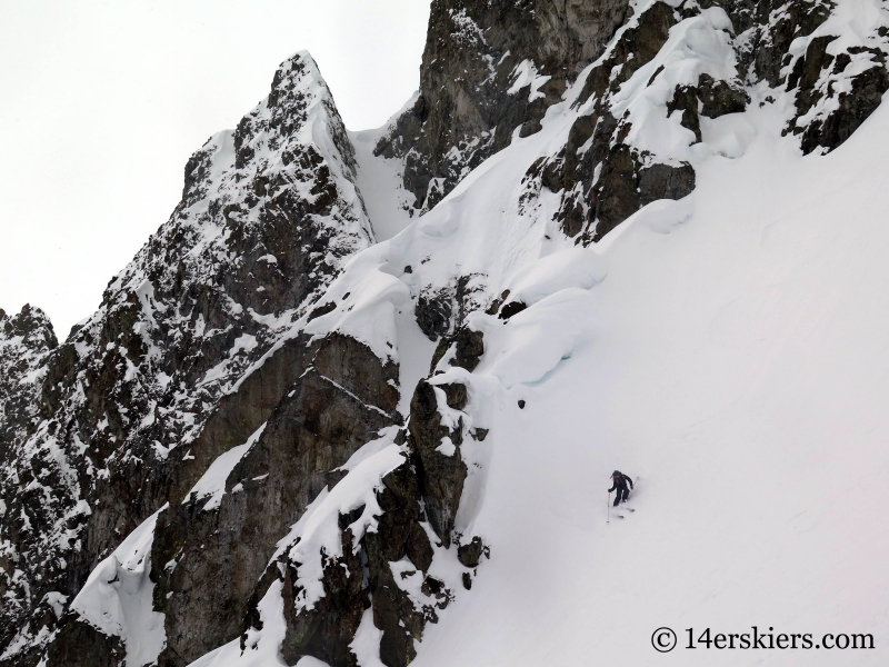 Larry Fontaine backcountry skiing at Nokhu Crags near Cameron Pass