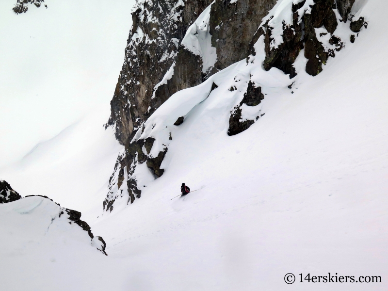 Larry Fontaine backcountry skiing at Nokhu Crags near Cameron Pass