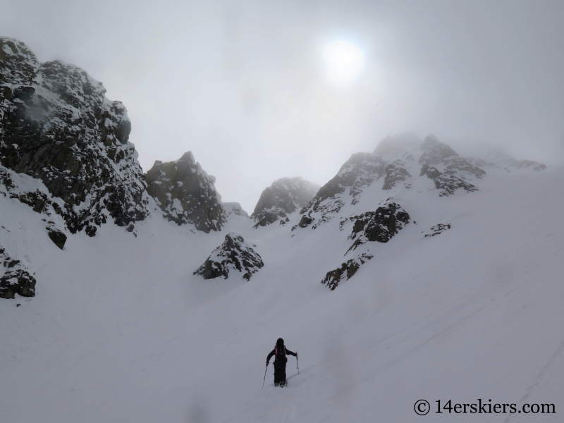 Larry Fontaine backcountry skiing at Nokhu Crags near Cameron Pass