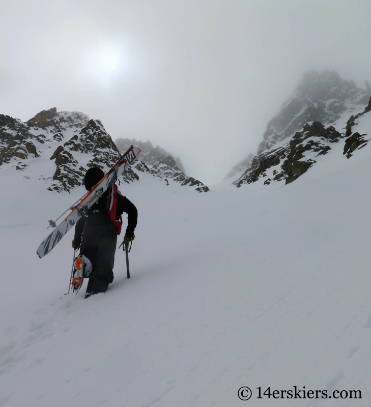 Larry Fontaine backcountry skiing at Nokhu Crags near Cameron Pass