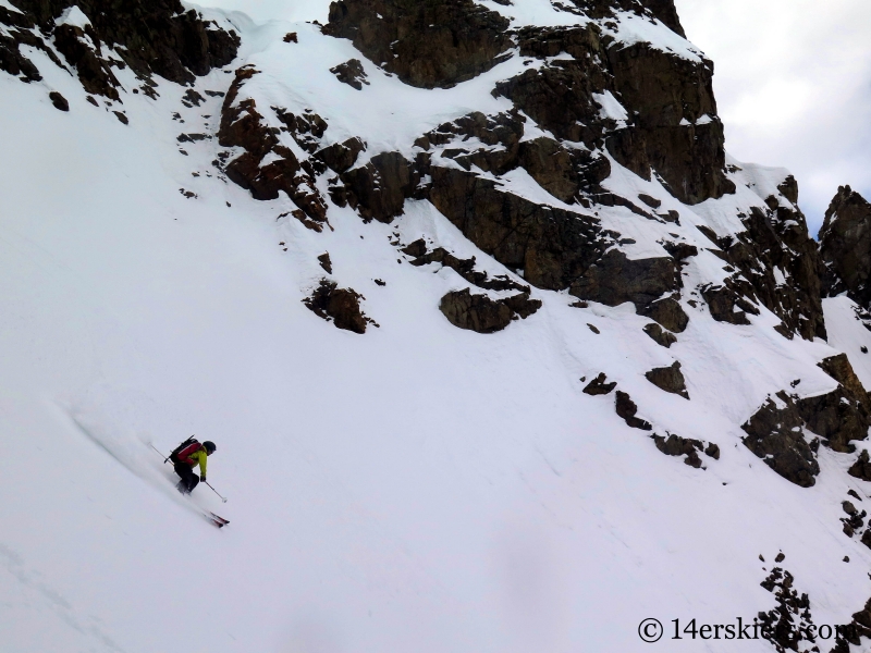 Larry Fontaine backcountry skiing at Nokhu Crags near Cameron Pass