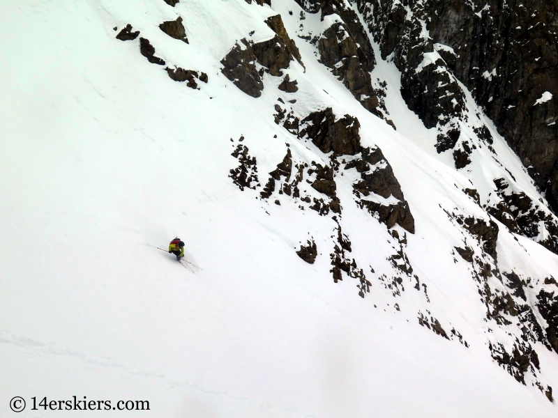 Larry Fontaine backcountry skiing at Nokhu Crags near Cameron Pass