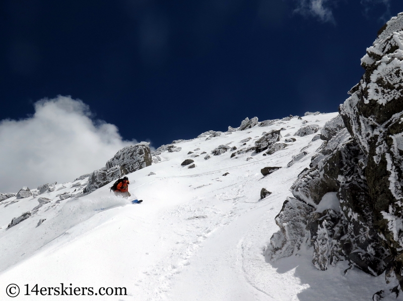 Frank Konsella skiing North Arapahoe Peak in the Indian Peaks Wilderness. 